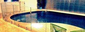 Frameless glass pool (indoor) fence installation for a client in Mount Gambier