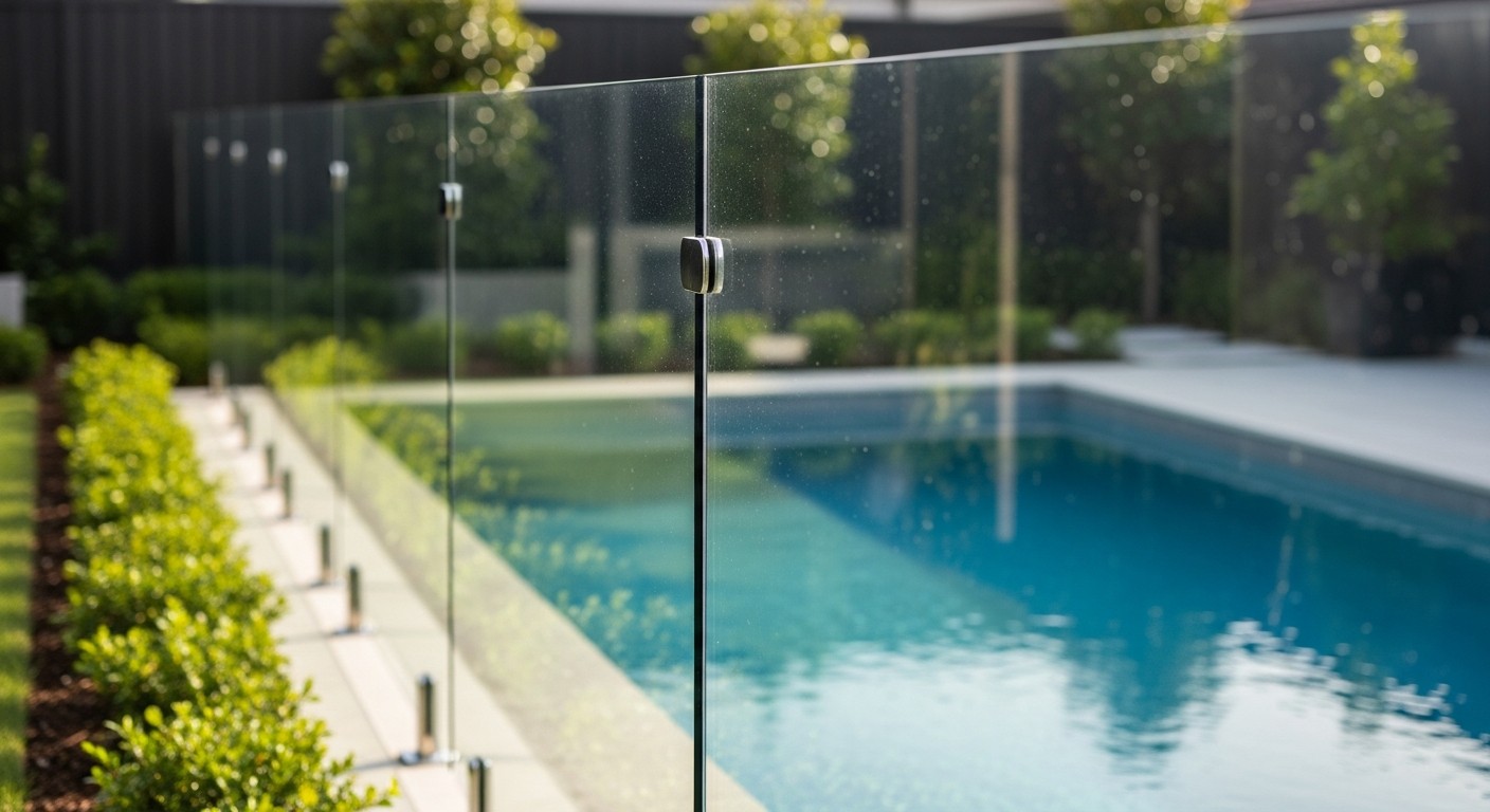 How to Clean Hard Water Stains and Salt Residue Off Adelaide Glass Pool Fences